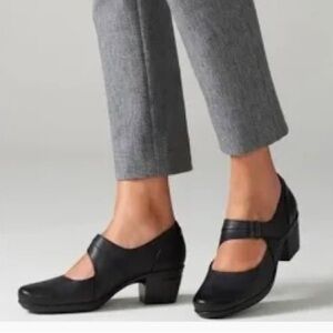 Clarks Collection Womens Emslie Lulin Mary Jane Black Pumps Size 10.